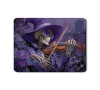 Tappetino scolapiatti con motivo violinista, in gomma assorbente, motivo floreale viola, per Halloween, gotico, in pelle PU, per bancone della cucina, 45,7 x 61 cm
