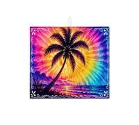 Tappetino scolapiatti con palma tropicale per bancone della cucina, tappetino scolapiatti assorbente astratto colorato, tappetino in microfibra estivo per proteggere la cucina, 40,6 x 45,7 cm