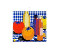 Tappetino scolapiatti con pomodori vivaci, per bancone della cucina, tappetino assorbente colorato per frutta, tappetino scolapiatti moderno, in microfibra, per proteggere il bancone della cucina