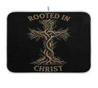 Tappetino scolapiatti con radici in Cristo Croce Cucina 40,6 x 45,7 cm per bancone opaco