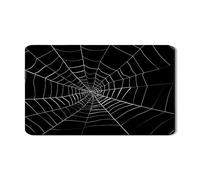 Tappetino scolapiatti con ragnatela per bancone della cucina, tappetino scolapiatti in gomma assorbente con ragnatela nera, tappetino scolapiatti in pelle PU per Halloween, 30,5 x 50,8 cm