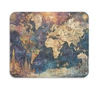 Tappetino scolapiatti con retro in gomma assorbente in terra diatomacea antica con mappa del mondo, 60 x 50 cm
