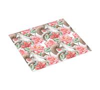 Tappetino scolapiatti con rose estetiche con teschio di capra, tappetino assorbente per cucina, tappetino scolapiatti natalizio da 40,6 x 45,7 cm, con anello per appendere i piatti