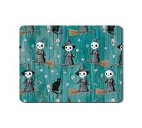 Tappetino scolapiatti con scheletro di Halloween, motivo gatto spettrale, tappetino scolapiatti in gomma assorbente, tappetino in pelle PU autunnale per decorazione bancone della cucina, 45,7 x 61 cm