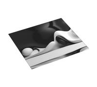 Tappetino scolapiatti con scultura fluida nera e bianca - Tappetino assorbente per bancone della cucina, tappetino scolapiatti natalizio 40,6 x 45,7 cm, tappetino scolapiatti con anello per appendere