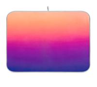 Tappetino scolapiatti con sfumatura rosa e viola, ad asciugatura rapida, reversibile, per bancone della cucina, 45,7 x 61 cm