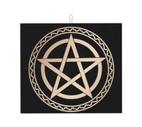 Tappetino scolapiatti con simbolo del pentacolo della strega Wiccan, 16" x 18", protezione assorbente in microfibra per tavolo da cucina, tappetino multiuso per scolapiatti e lavello