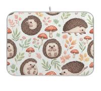 Tappetino scolapiatti con simpatico riccio pose, tappetino da bar, reversibile, accessorio da cucina, 45,7 x 40,6 cm