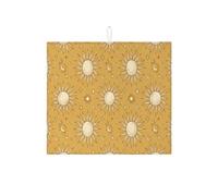 Tappetino scolapiatti con sole e luna, per bancone della cucina, tappetino assorbente per scolapiatti celestiale, in microfibra, per proteggere il bar, 40,6 x 45,7 cm