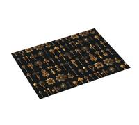 Tappetino scolapiatti con stampa a chiave dorata, in microfibra, super assorbente, per bancone della cucina, 45,7 x 61 cm, facile da pulire, decorazione per la casa