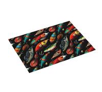 Tappetino scolapiatti con stampa a forma di amo da pesce, super assorbente, in microfibra, grande, per bancone della cucina, 45,7 x 61 cm, facile da pulire, decorazione per la casa