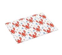 Tappetino scolapiatti con stampa aragosta e stella marina, super assorbente, in microfibra, grande tappetino scolapiatti per bancone della cucina, 45,7 x 61 cm, facile da pulire, decorazione per la