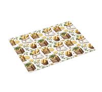 Tappetino scolapiatti con stampa autunnale di patate e limoni, super assorbente, in microfibra, grande, per bancone della cucina, 45,7 x 61 cm, facile da pulire, decorazione per la casa