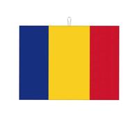 Tappetino scolapiatti con stampa bandiera della Romania per cucina, tappetino scolapiatti in microfibra, protezione assorbente per piano di lavoro