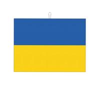 Tappetino scolapiatti con stampa bandiera dell'Ucraina per cucina, tappetino scolapiatti in microfibra, protezione assorbente per piano di lavoro