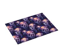 Tappetino scolapiatti con stampa colorata con meduse fantasia, super assorbente, in microfibra, grande tappetino scolapiatti per bancone della cucina, 45,7 x 61 cm, facile da pulire, decorazione per