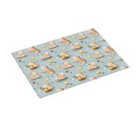 Tappetino scolapiatti con stampa di anatre Capybara, super assorbente, in microfibra, grande, per bancone della cucina, 45,7 x 61 cm, facile da pulire, decorazione per la casa