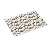 Tappetino scolapiatti con stampa di camion della foresta, in microfibra, super assorbente, per bancone della cucina, 45,7 x 61 cm, facile da pulire, decorazione per la casa