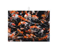 Tappetino scolapiatti con stampa di carpa giapponese, assorbente, tappetino scolapiatti per cucina, tappetino antiscivolo, 45,7 x 61 cm