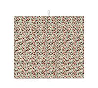 Tappetino scolapiatti con stampa di coccinelle e cartoni animati, per cucina, assorbente, riutilizzabile, lavabile con antiscivolo