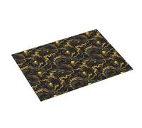 Tappetino scolapiatti con stampa di drago dorato e fulmine dorati, in microfibra, grande tappetino scolapiatti per bancone della cucina, 45,7 x 61 cm, facile da pulire, decorazione per la casa
