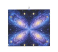 Tappetino scolapiatti con stampa di fiori di nebulosa, grande tappetino assorbente per scolapiatti da cucina per bancone