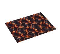 Tappetino scolapiatti con stampa di leone con fiamma scura, super assorbente, in microfibra, grande, per bancone della cucina, 45,7 x 61 cm, facile da pulire, decorazione per la casa