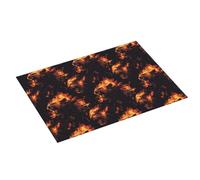 Tappetino scolapiatti con stampa di leone e fiamma, super assorbente, in microfibra, grande, per bancone della cucina, 45,7 x 61 cm, facile da pulire, decorazione per la casa