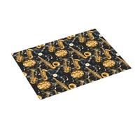 Tappetino scolapiatti con stampa di musica retrò, super assorbente, in microfibra, grande, per bancone della cucina, 45,7 x 61 cm, facile da pulire, decorazione per la casa