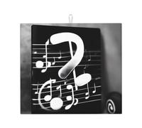 Tappetino scolapiatti con stampa di note musicali, per scolapiatti pieghevole, antiscivolo, ad asciugatura rapida, assorbente per piano di lavoro della cucina