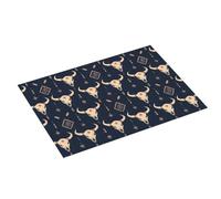 Tappetino scolapiatti con stampa di teschio di pecora, in microfibra, super assorbente, per bancone della cucina, 45,7 x 61 cm, facile da pulire, decorazione per la casa