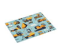 Tappetino scolapiatti con stampa di veicoli da costruzione, super assorbente, in microfibra, grande, per bancone della cucina, 45,7 x 61 cm, facile da pulire, decorazione per la casa
