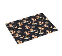 Tappetino scolapiatti con stampa di volpe, super assorbente, in microfibra, grande, per bancone della cucina, 45,7 x 61 cm, facile da pulire, decorazione per la casa