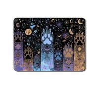 Tappetino scolapiatti con stampa di zampe cosmiche per bancone della cucina, tappetino scolapiatti in gomma assorbente notte stellata, tappetino scolapiatti a tema spaziale in pelle PU 45,7 x 61 cm