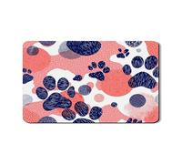 Tappetino scolapiatti con stampa di zampe, tappetino scolapiatti in gomma assorbente con motivo animale, tappetino colorato per scolapiatti per bancone della cucina, protezione da bar, 30,5 x 50,8 cm