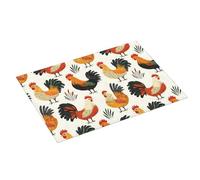 Tappetino scolapiatti con stampa famiglia di gallo, super assorbente, in microfibra, grande tappetino scolapiatti per bancone della cucina, 45,7 x 61 cm, facile da pulire, decorazione per la casa