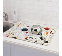 Tappetino scolapiatti con stampa fisica per bancone della cucina, tappetino assorbente in microfibra, reversibile, lavabile, 45,7 x 61,7 cm, per decorare la casa, la cucina, la sala da pranzo