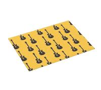 Tappetino scolapiatti con stampa gialla a forma di chitarra, in microfibra, super assorbente, per bancone della cucina, 45,7 x 61 cm, facile da pulire, decorazione per la casa