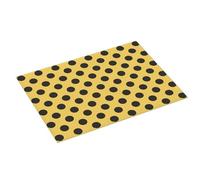 Tappetino scolapiatti con stampa gialla a pois neri, in microfibra, super assorbente, per bancone della cucina, 45,7 x 61 cm, facile da pulire, decorazione per la casa