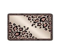 Tappetino scolapiatti con stampa leopardata per bancone della cucina, in gomma assorbente nera e oro rosa, tappetino scolapiatti moderno in pelle PU, 30,5 x 50,8 cm