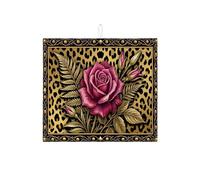 Tappetino scolapiatti con stampa leopardata rosa per bancone della cucina, tappetino scolapiatti assorbente vintage floreale, elegante tappetino in microfibra per proteggere bar, 40,6 x 45,7 cm