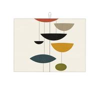 Tappetino scolapiatti con stampa moderna di metà secolo, per bancone della cucina, in microfibra, assorbente, riutilizzabile, lavabile, extra large, 45,7 x 61 cm