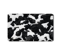 Tappetino scolapiatti con stampa mucca, per bancone della cucina, in gomma assorbente nera e bianca, tappetino scolapiatti rustico in pelle PU per bancone della cucina, 30,5 x 50,8 cm