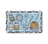 Tappetino scolapiatti con stampa mucca, per bancone della cucina, tappetino in gomma assorbente blu per scolapiatti in gomma assorbente, tappetino estivo per asciugare lo spazio di cottura, 30,5 x