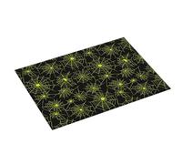 Tappetino scolapiatti con stampa ragnatela verde, in microfibra, super assorbente, per bancone della cucina, 45,7 x 61 cm, facile da pulire, decorazione per la casa