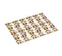 Tappetino scolapiatti con stampa scimmia con banane e cartoni animati, super assorbente, in microfibra, per bancone della cucina, 45,7 x 61 cm, facile da pulire, decorazione per la casa