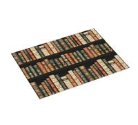 Tappetino scolapiatti con stampa vintage con biblioteca, super assorbente, in microfibra, grande, per bancone della cucina, 45,7 x 61 cm, facile da pulire, decorazione per la casa