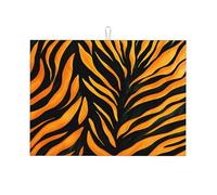 Tappetino scolapiatti con stampa zebrata e tigre, tappetino assorbente per scolapiatti per bancone della cucina, tappetino antiscivolo, 45,7 x 61 cm