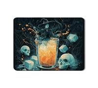Tappetino scolapiatti con strega gotica, nero spettrale in gomma assorbente, tappetino scolapiatti in pelle PU per Halloween per bancone della cucina, 45,7 x 61 cm
