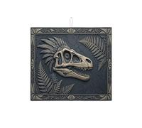 Tappetino scolapiatti con teschio di dinosauro, per bancone della cucina, tappetino assorbente nero e beige, tappetino in microfibra ispirato alla natura, per protezione della cucina, 40,6 x 45,7 cm